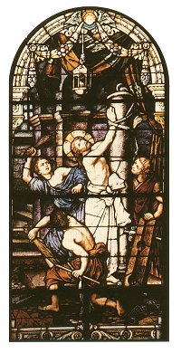 Agony in the Garden Stained Glass Window