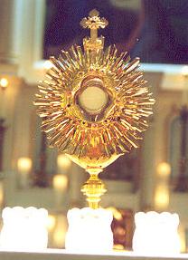 Exposition of the Holy Eucharist in a Monstrance