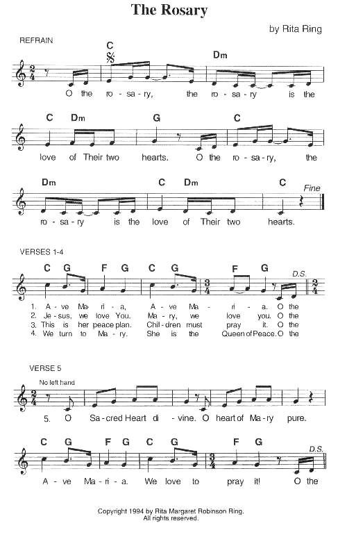 The Rosary Song Music and Lyrics